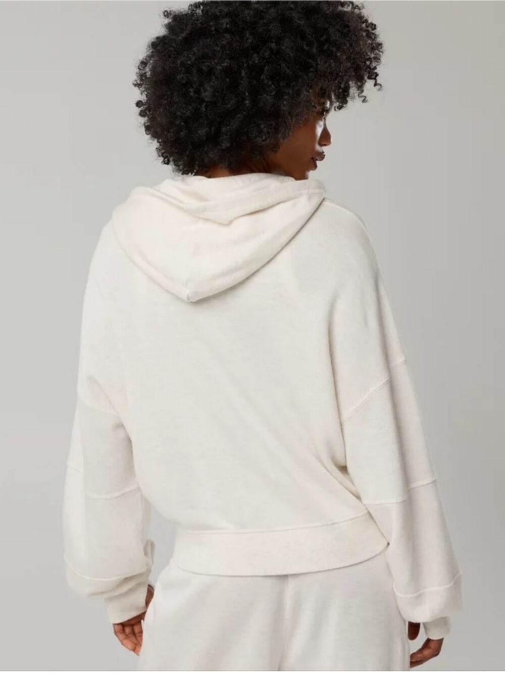 OFFLINE By Aerie Keep It 100 Terry Full Zip Hoodie, Heathered Frost - Picture 2 of 14